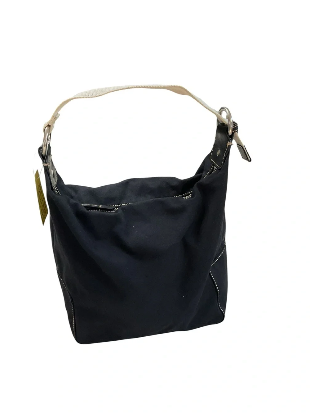 GAP Black Canvas Shoulder Bag with Cream Strap